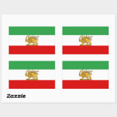 IRAN Lion and Sun Flag LARGE Sticker 長方形シール (シート)