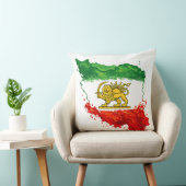Iran Lion & Sun Throw Pillow | Persian Shir o Khor クッション (椅子)