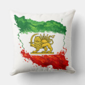Iran Lion & Sun Throw Pillow | Persian Shir o Khor クッション (裏面)
