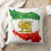 Iran Lion & Sun Throw Pillow | Persian Shir o Khor クッション (ブランケット)