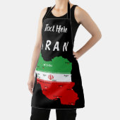 Iran Map with Flag and Emblem エプロン (インサイチュ)