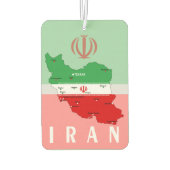 Iran Map with Flag and Emblem カーエアーフレッシュナー (裏面)