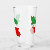 Iran Map with Flag and Emblem タンブラーグラス (左)