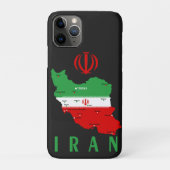 Iran Map with Flag and Emblem Case-Mate iPhoneケース (裏)