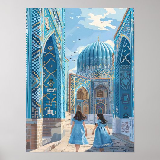 Iran Print Iran Illustration Tehran Poster Tehran  ポスター (正面)