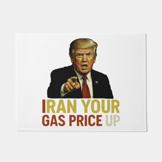 Iran Your Gas Price Up ドアマット (正面)
