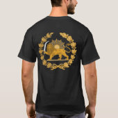 Iranian Flag Lion with Sword Emblem Logo T-Shirt Tシャツ (裏面)
