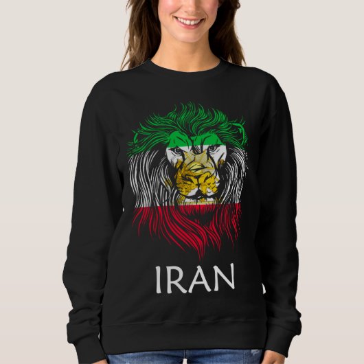 Iranian Lion Head Flag Iran スウェットシャツ (正面)