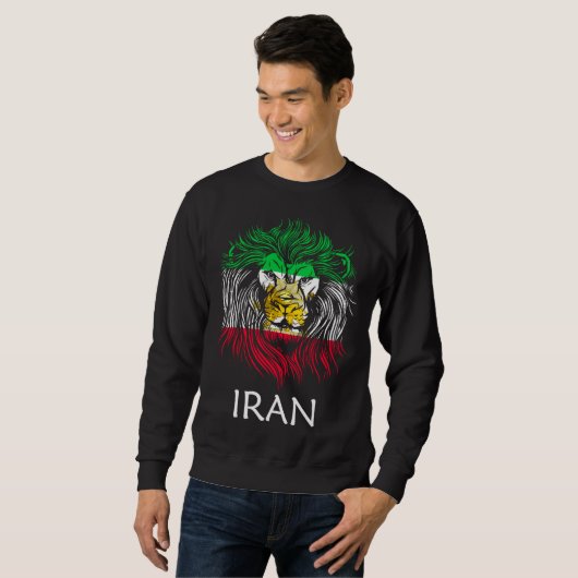 Iranian Lion Head Flag Iran スウェットシャツ (正面フル)