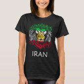Iranian Lion Head Flag Iran Tシャツ (正面)