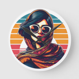 Iranian woman - Iran ラウンド壁時計