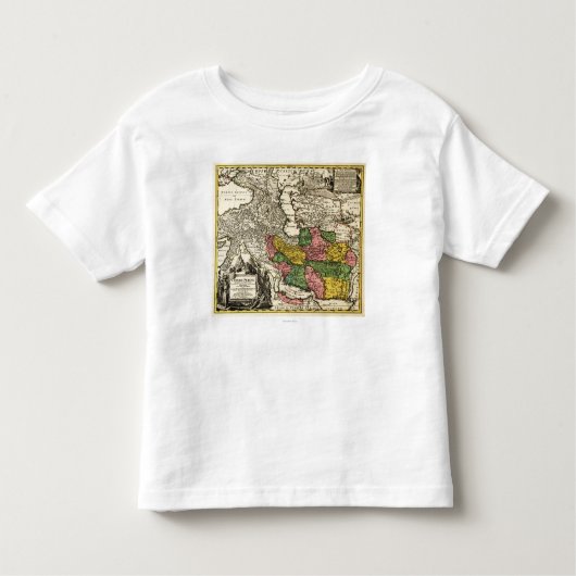 IranPanoramic MapIran トドラーTシャツ (正面)
