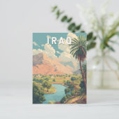 Iraq Illustration Travel Art Vintage ポストカード (スタンド正面)
