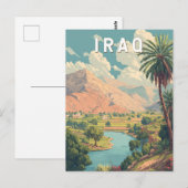 Iraq Illustration Travel Art Vintage ポストカード (正面/裏面)