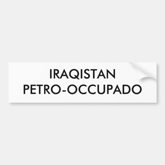 IRAQISTANPETRO-OCCUPADO バンパーステッカー (正面)