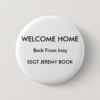 IraqSSGTジェレミーの本から背部歓迎された家 缶バッジ