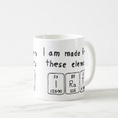 Iratiの定期的なテーブル名mag コーヒーマグカップ (正面右)
