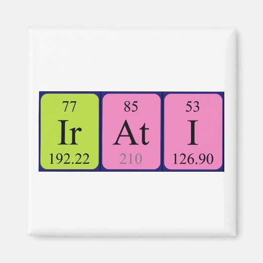 Irati周期表名マグネット マグネット (正面)