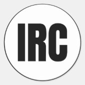 IRC – 円クラシック丸ステッカー ラウンドシール (正面)