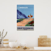 Ireland Art Connemara Travel Poster Irish Print ポスター (キッチン)