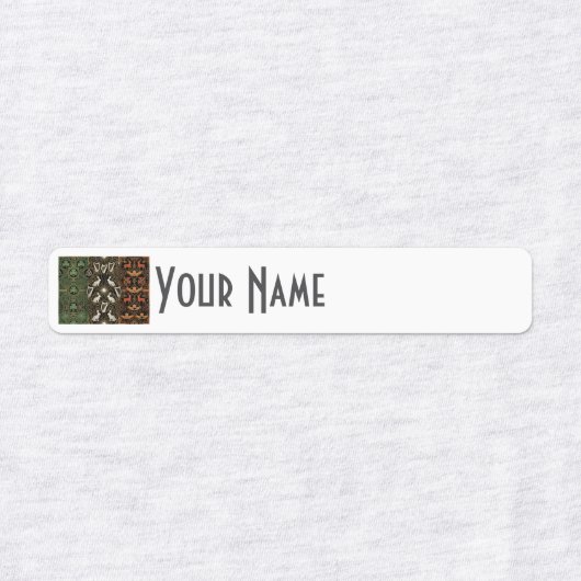 Ireland Art Deco Flag | Custom Iron-On Name Label ラベル (デザイン1)