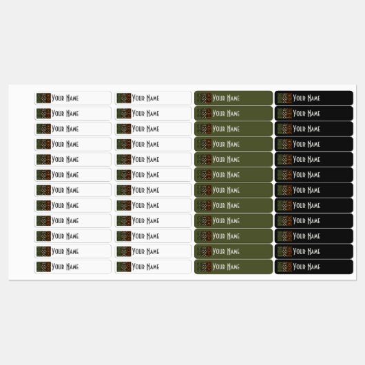 Ireland Art Deco Flag | Custom Iron-On Name Label ラベル (シート)