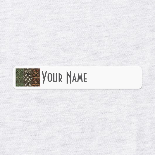 Ireland Art Deco Flag | Custom Iron-On Name Label ラベル (デザイン2)
