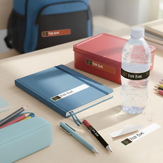 Ireland Art Deco Flag | Waterproof Name Label ラベル