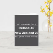 Ireland Beat New Zealand All Blacks - Irish Rugby カード (黄色い花)
