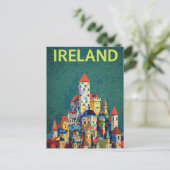 Ireland Castle Colorful Retro Travel ポストカード (スタンド正面)