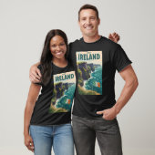 Ireland Cliffs of Moher Illustration Travel Art Tシャツ (ユニセックス)