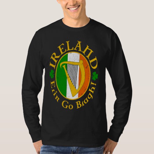 IRELAND Erin Go Bragh! Irish Harp Tシャツ (正面)