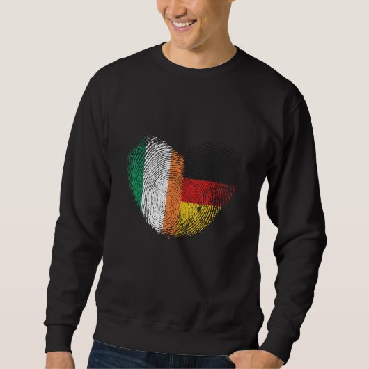 Ireland Fingerprint for Proud German-Irish スウェットシャツ (正面)
