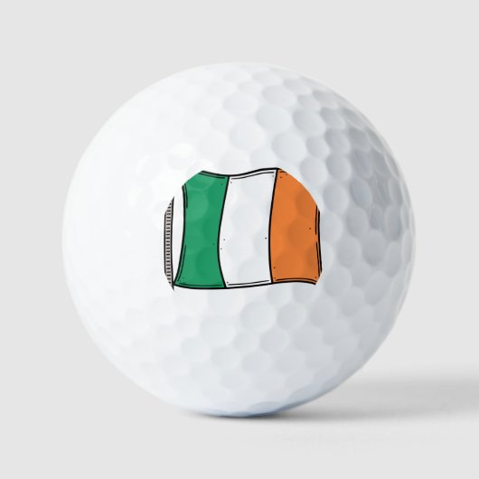 Ireland, flag, golf ball ⛳ ゴルフボール (正面)