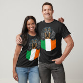 Ireland Flag Gordon Setter Dog In Pocket Tシャツ (ユニセックス)