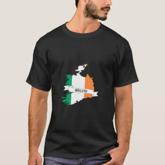  ireland flag map tシャツ