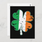 Ireland Flag Patriotic Irish Clover St.Patty's Day ポストカード (正面/裏面)
