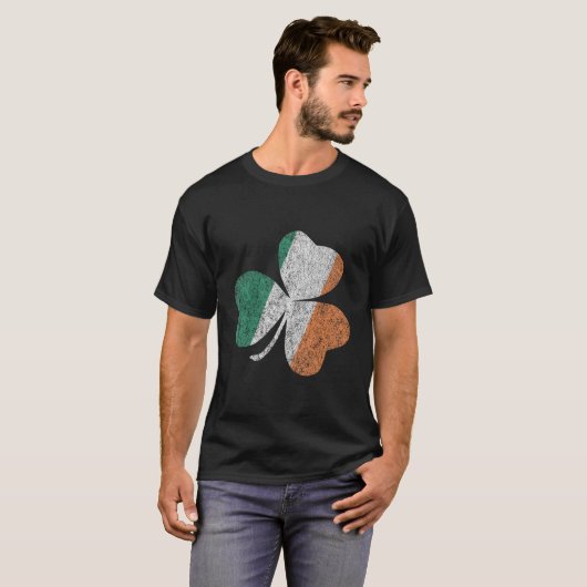 Ireland Flag Shamrock St Patrick'S Day Tシャツ (正面フル)