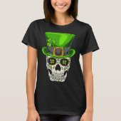 Ireland Gift Clover Mexican Irish Skull St Patrick Tシャツ (正面)
