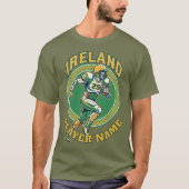Ireland Gridiron Shamrock Football Athlete Dynamic Tシャツ (正面)