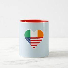 Ireland, irish - America, USA. Heart, Country Love ツートーンマグカップ