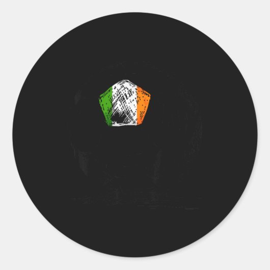 Ireland Irish Eire Flag Design On Soccer Ball Jers ラウンドシール (正面)