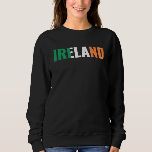 Ireland Irish Home Pride Irish Flag スウェットシャツ (正面)