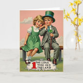 Ireland Kids Vintage Scene Card カード (黄色い花)
