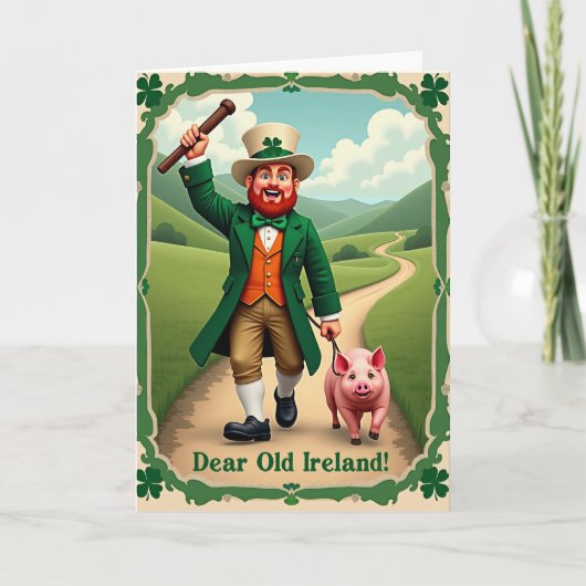 Ireland Leprechaun Celebration Card カード (正面)