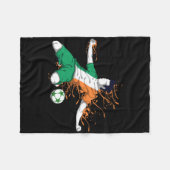 Ireland National Soccer - Irish Flag Footbyll Love フリースブランケット (正面(横))