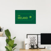 Ireland Road Sign ポスター (ホームオフィス)
