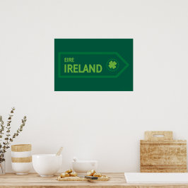 Ireland Road Sign ポスター
