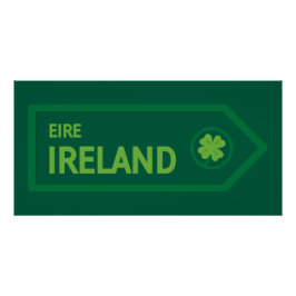Ireland Road Sign ポスター