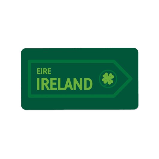 Ireland Road Sign ラベル (正面)